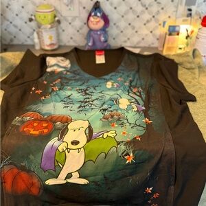 Women’s XL  Halloween scrub with Cartoon Print